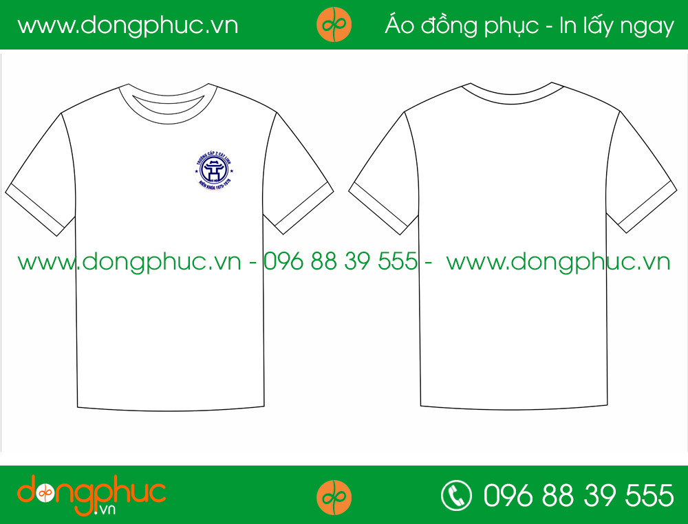 Áo phông đồng phục Trường cấp 3 Cát Linh